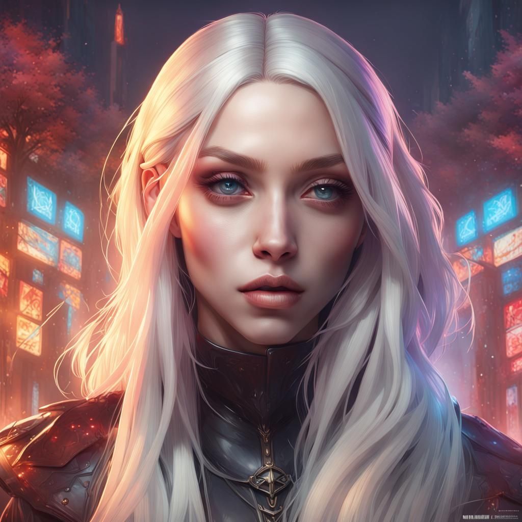 Ava Max Portrait in Art Nouveau Style