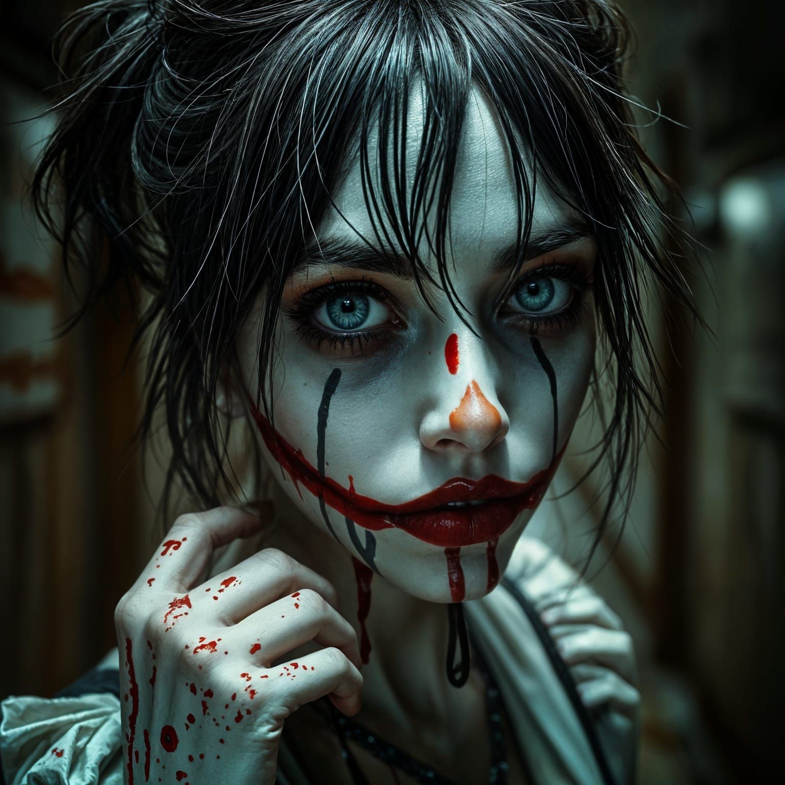 Mime Girl Confronts in a Dystopian Apocalypse