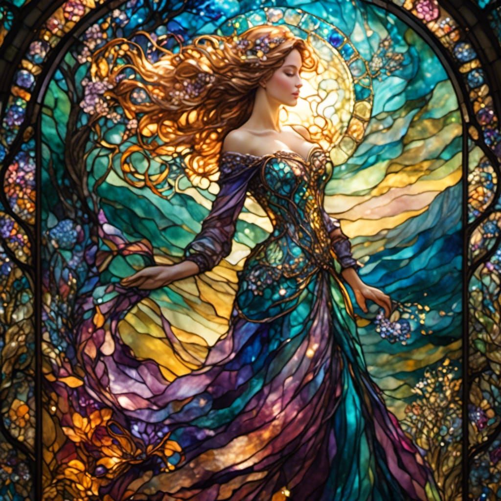 Stained Glass Fantasy Gown Masterpiece
