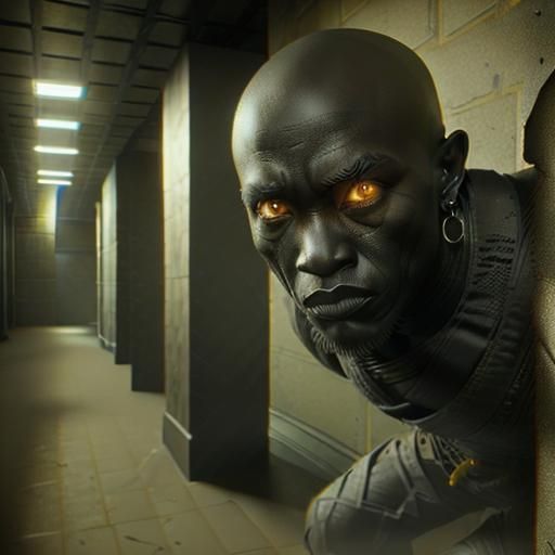 Shadow man lurking in the backrooms