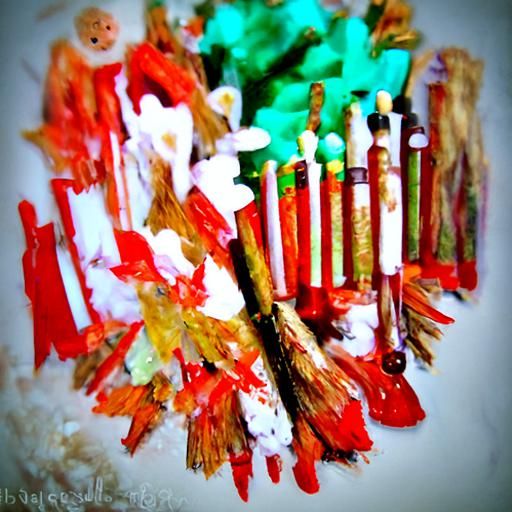 Christmas Blessings in Modern Impasto Style