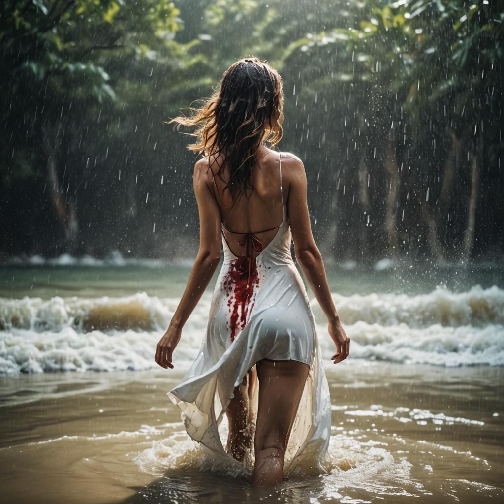 Underwater White Dress Cinematic Film Still
