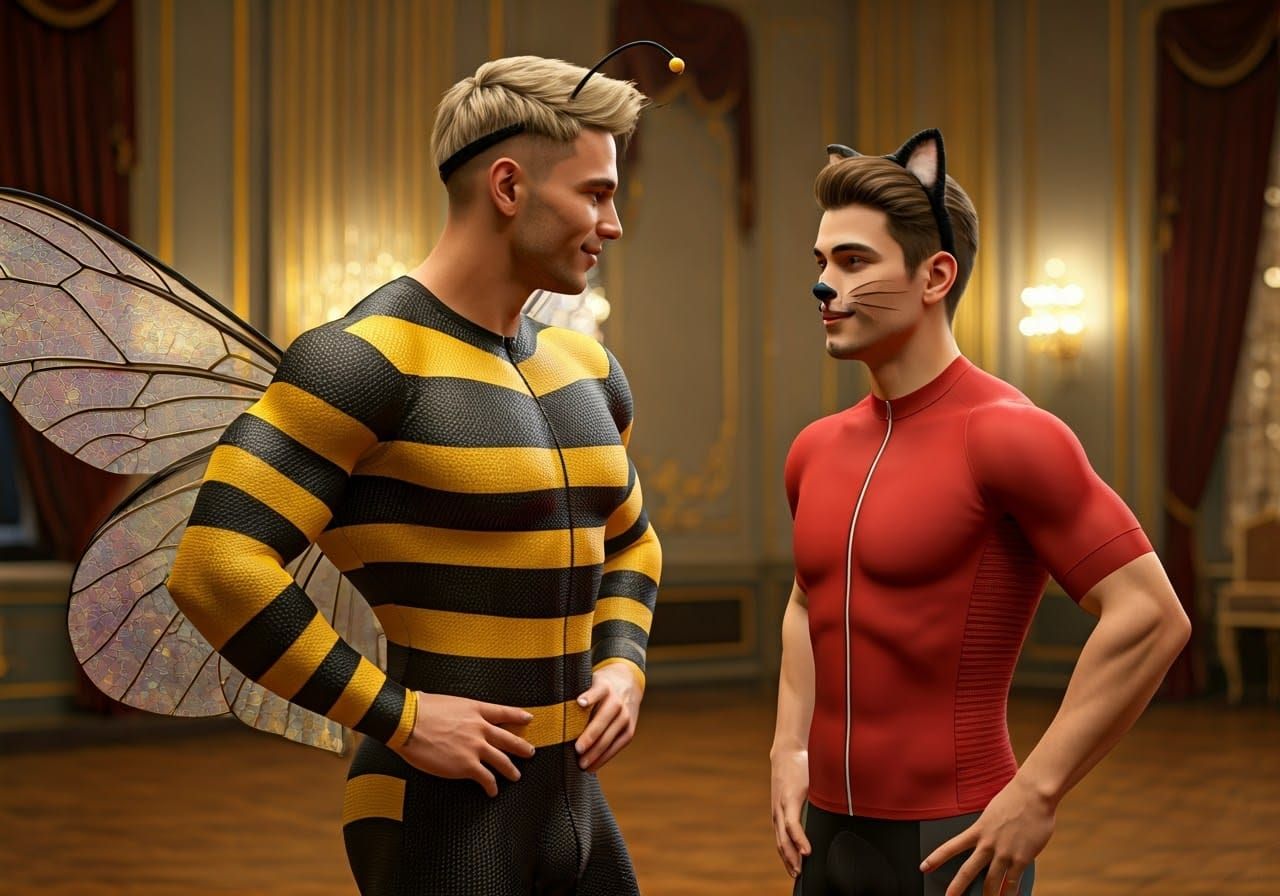 Dapper Friends Shine at the Masquerade Ball