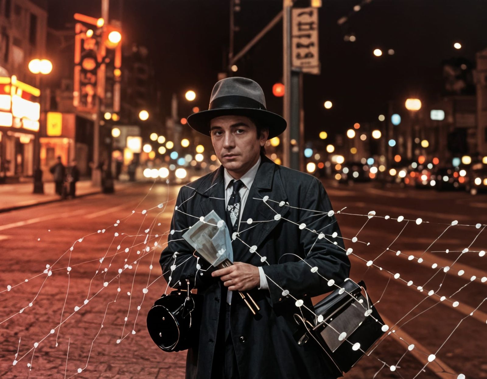 Primitive Ironist Captured in Halftone Texture