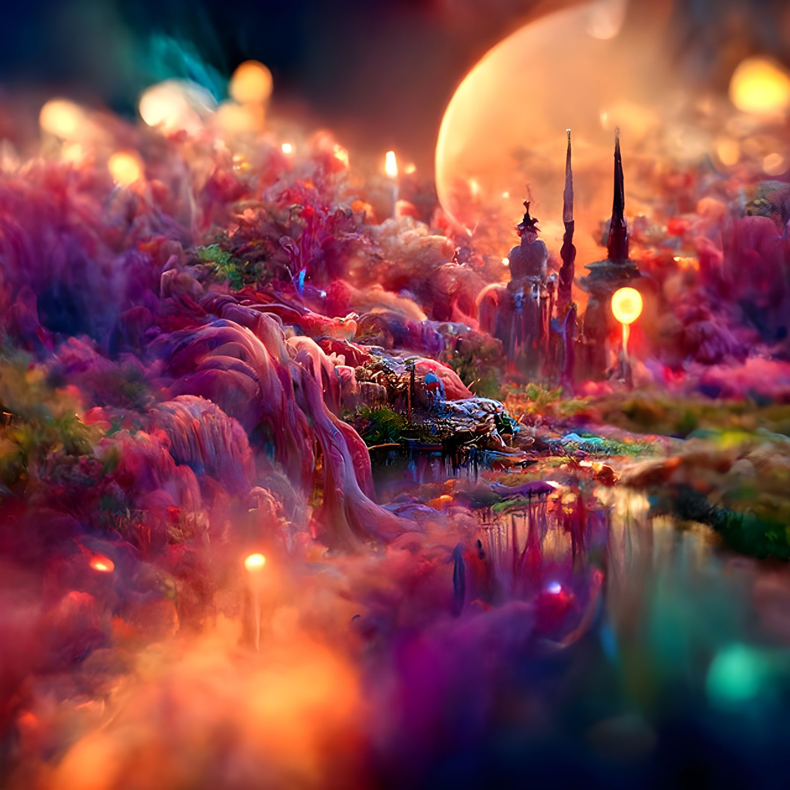 Magical Fantasy Landscape: Digital Illustration in Expressio...