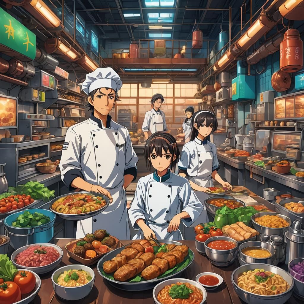 Fusion of Traditional Latin American Cuisine in a Futuristic...