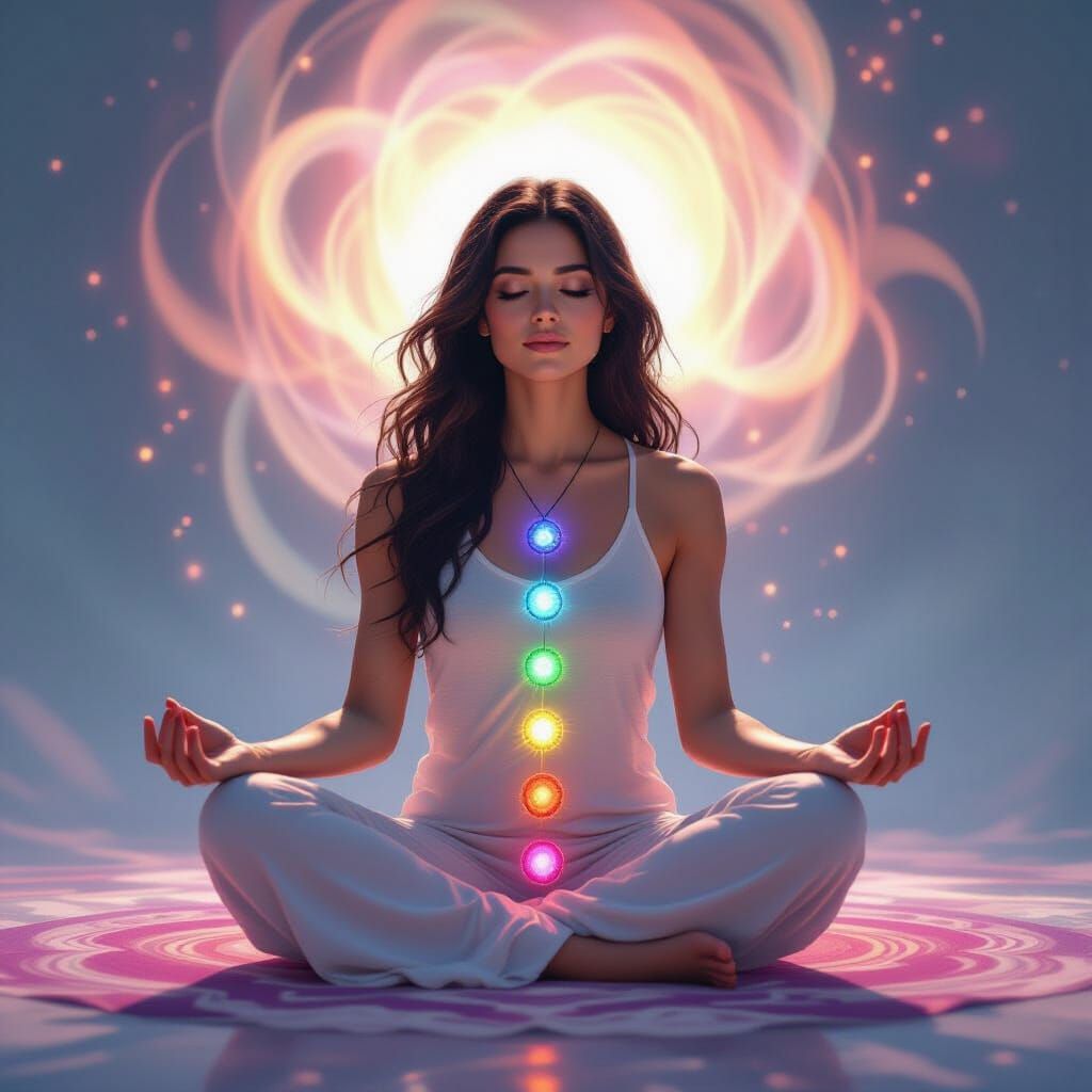 Chakra Opening Meditation: Ethereal Digital Art