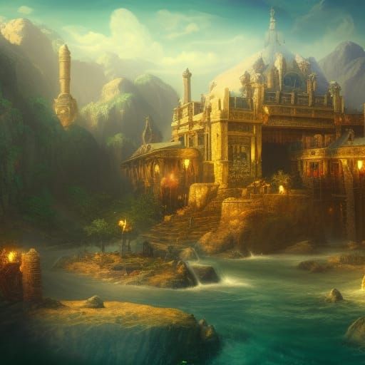 Ancient Video Games: 4K Fantasy Concept Art