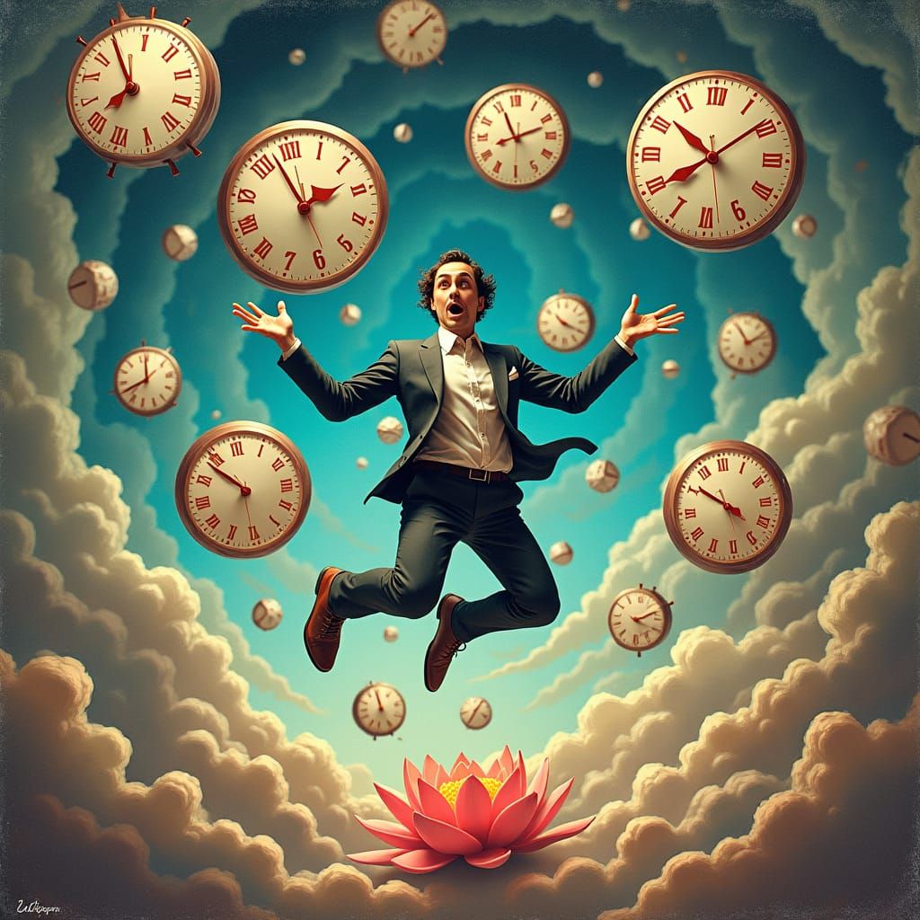 Surreal Juggler of Time and Days