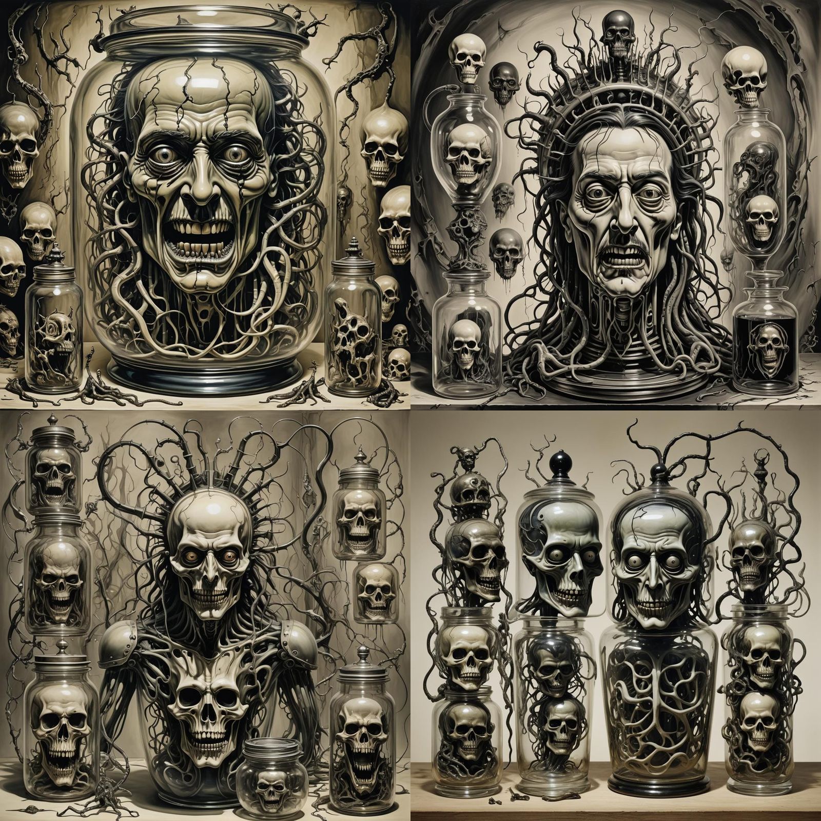 Nightmare in a Jar: Surreal Horror Tableau