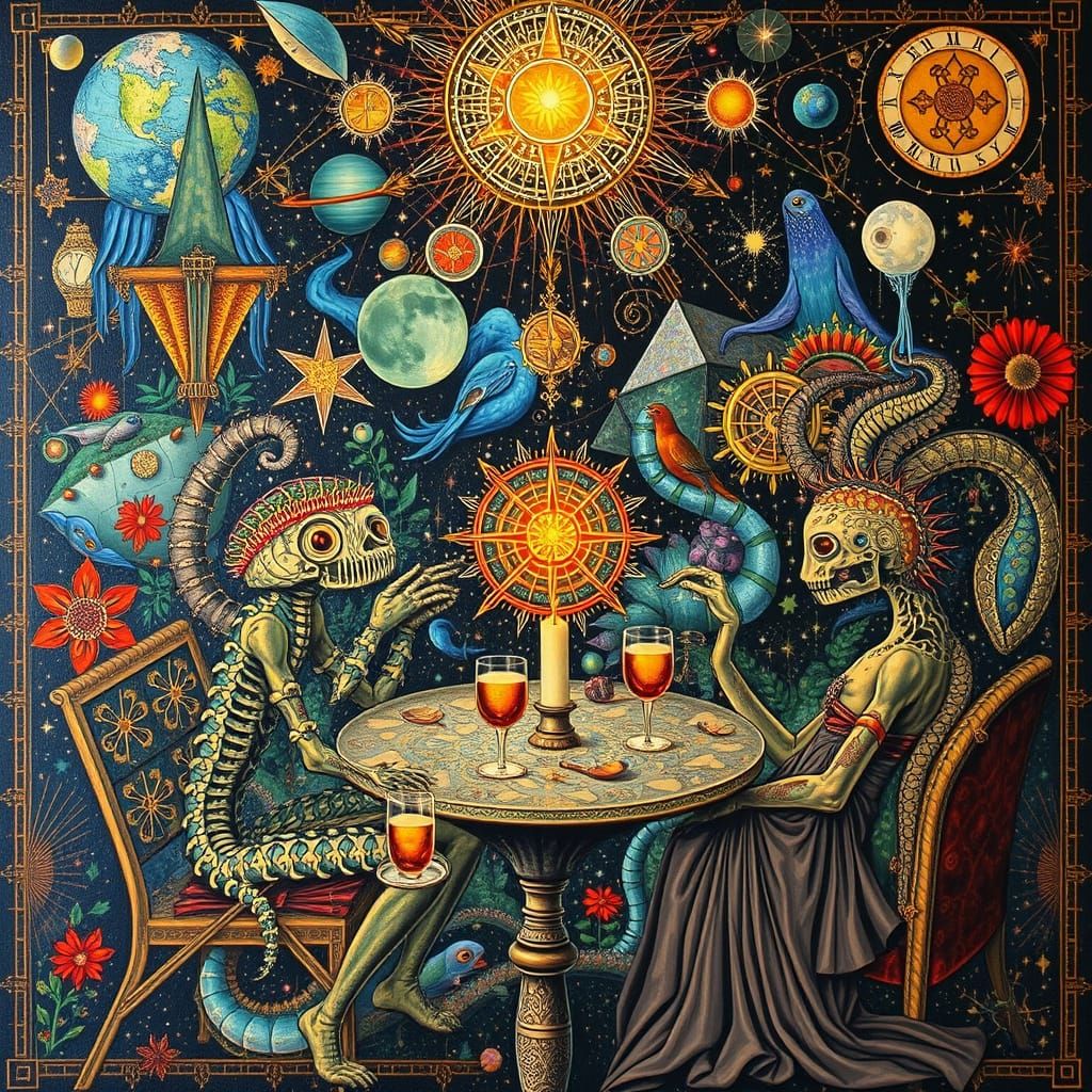 Psychedelic Utopia: Sacred Geometry in Hieronymus Bosch Styl...