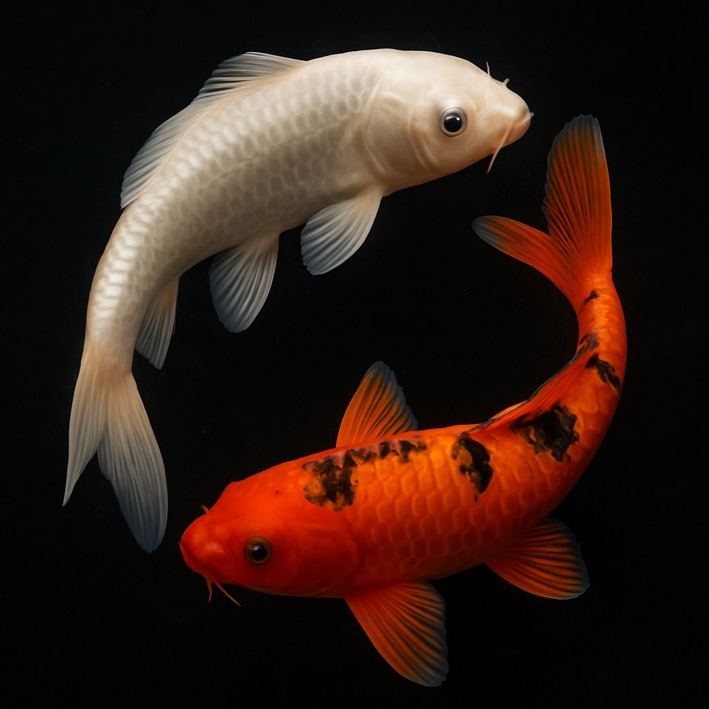 Koi Fish Yin Yang Symbol in Wildlife Photo