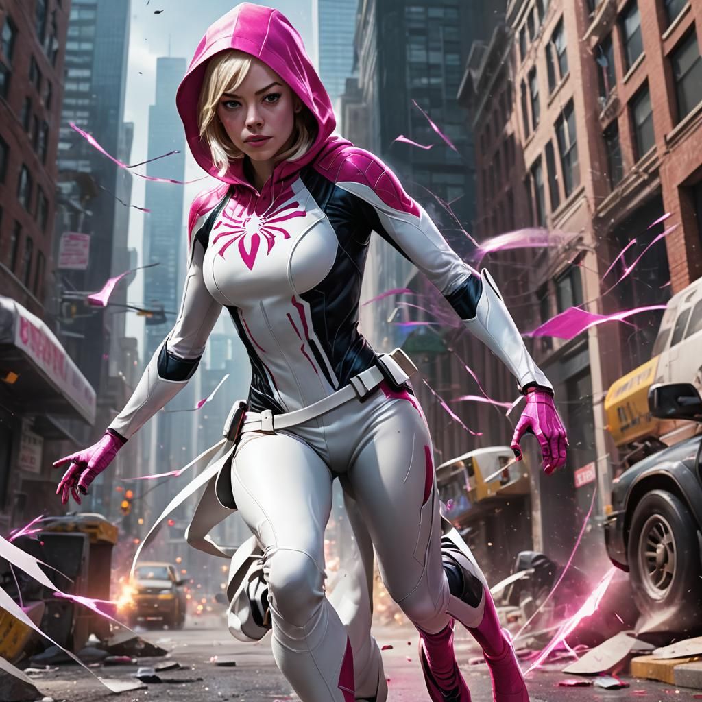 Spider-Gwen Concept Art: Heroine in Action