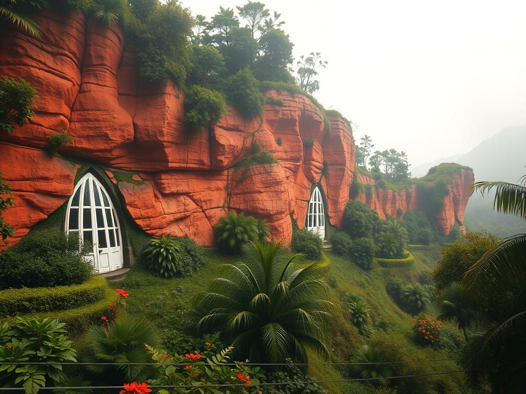 Ethereal Jungle Goddess in Renaissance-Inspired Aesthetic