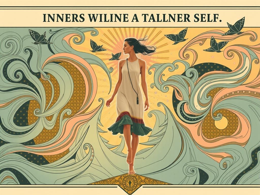 Luminous Path: A Woman's Ethereal Inner Journey