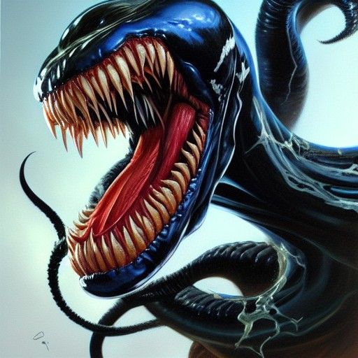 Venom as Oil Painting by Gurney