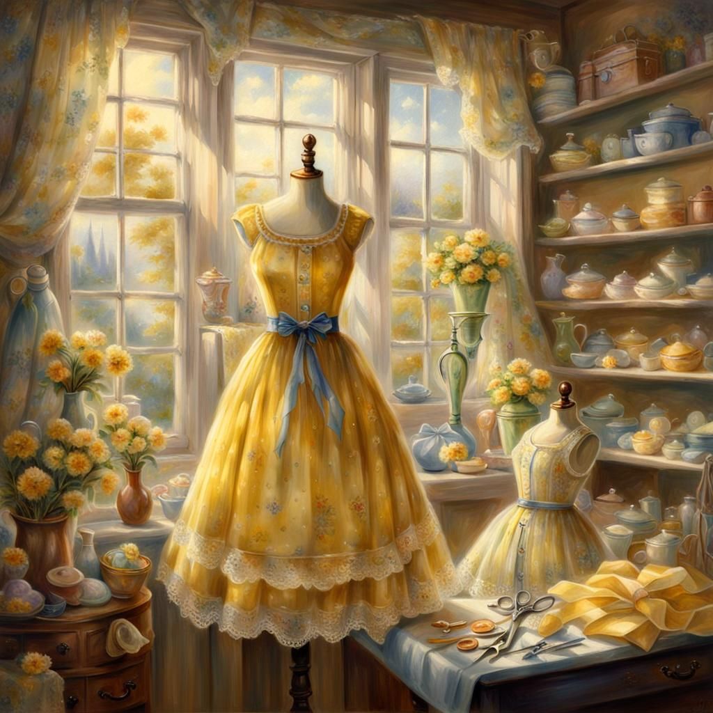 Sundress on Mannequin in Ethereal Fantasy Style