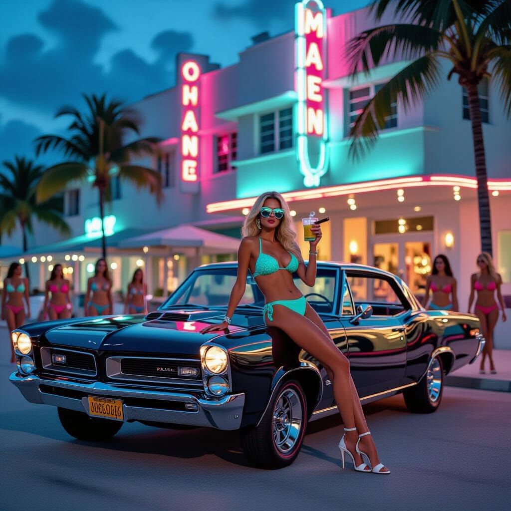 Miami Vice: 1966 GTO on Ocean Drive