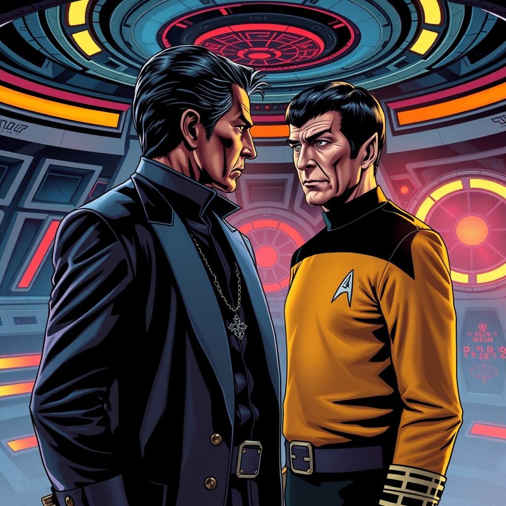 Star Trek Villain Khan Confronts Spock in Futuristic Space B...
