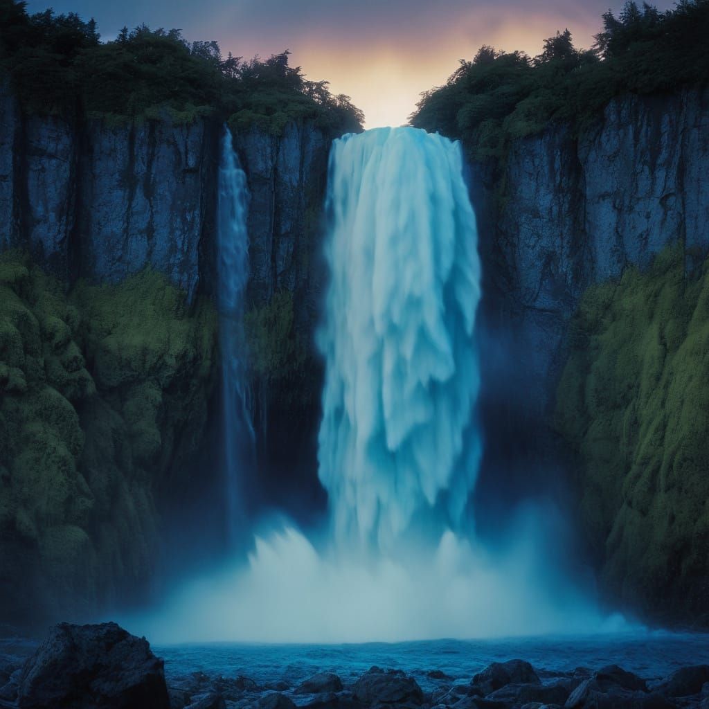 Epic Cinematic Liquid Nitrogen Waterfall in Hyper-Realistic ...