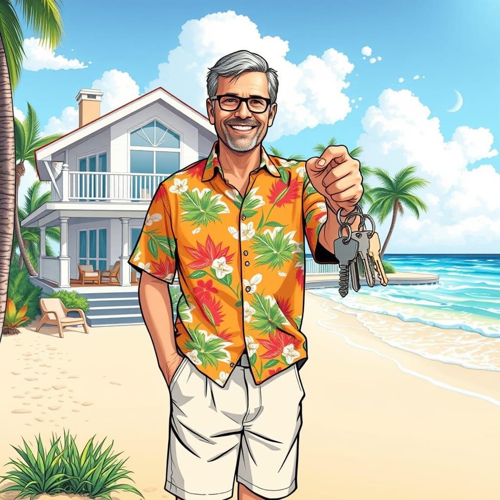 Beach Realtor Offers Summer Getaway in Vibrant Comic Book St...