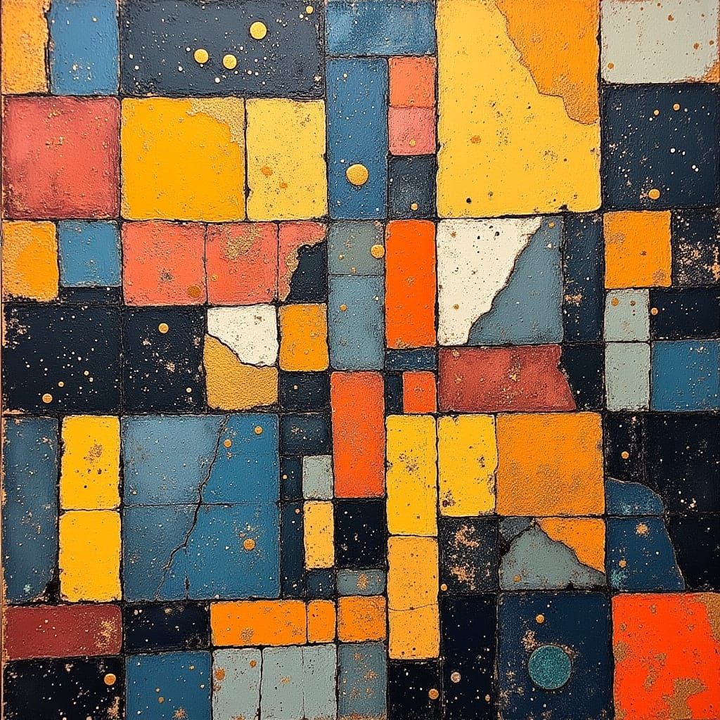 <lora:divineOil:1.0> Colorful squares, triangles, rectangles...