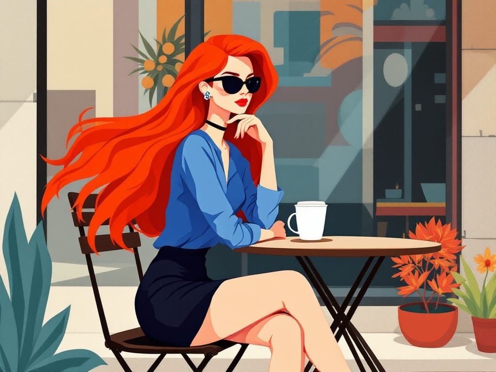 Whimsical Rebel with Fiery Locks