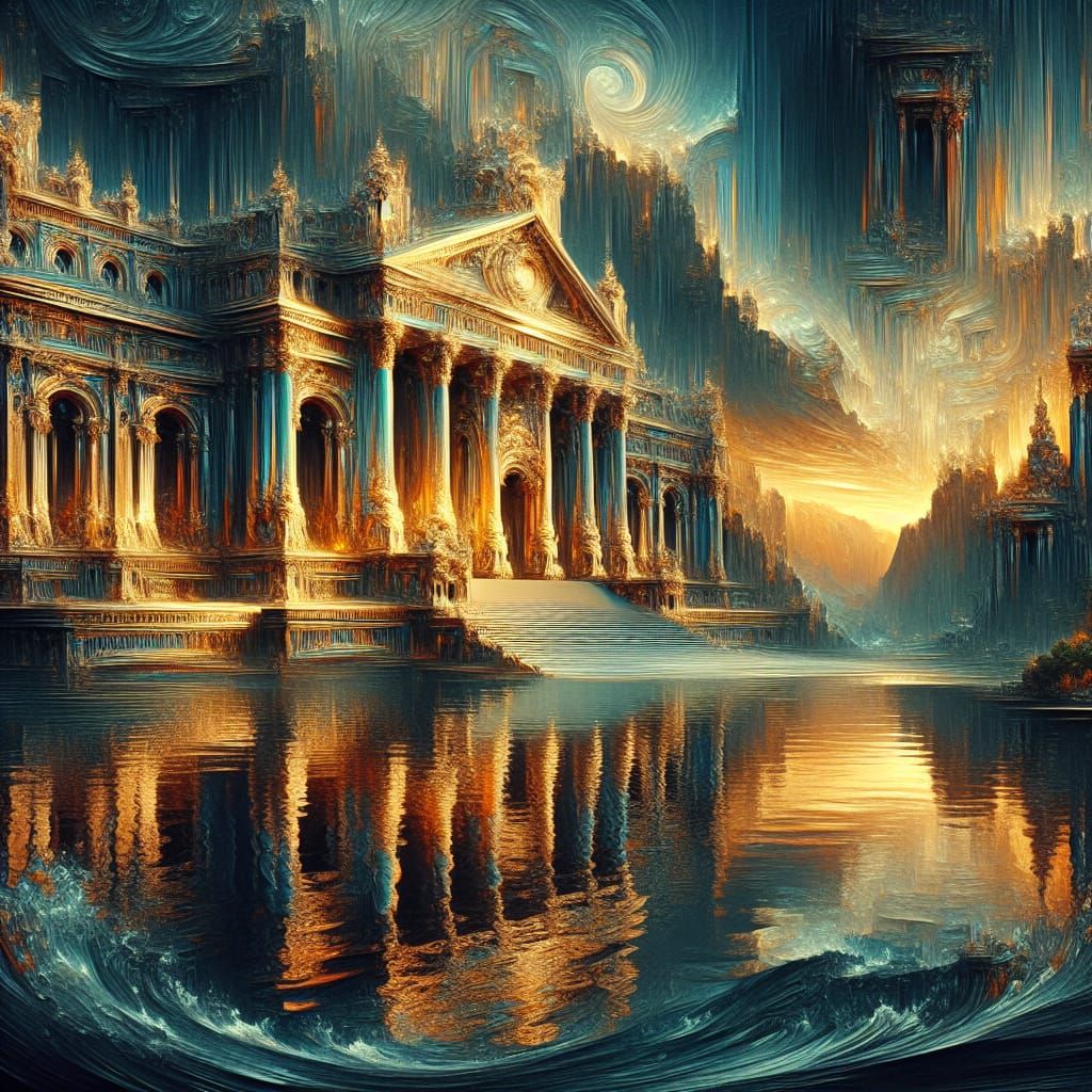 Dramatic Digital Matte Painting of Maximalist Scenery