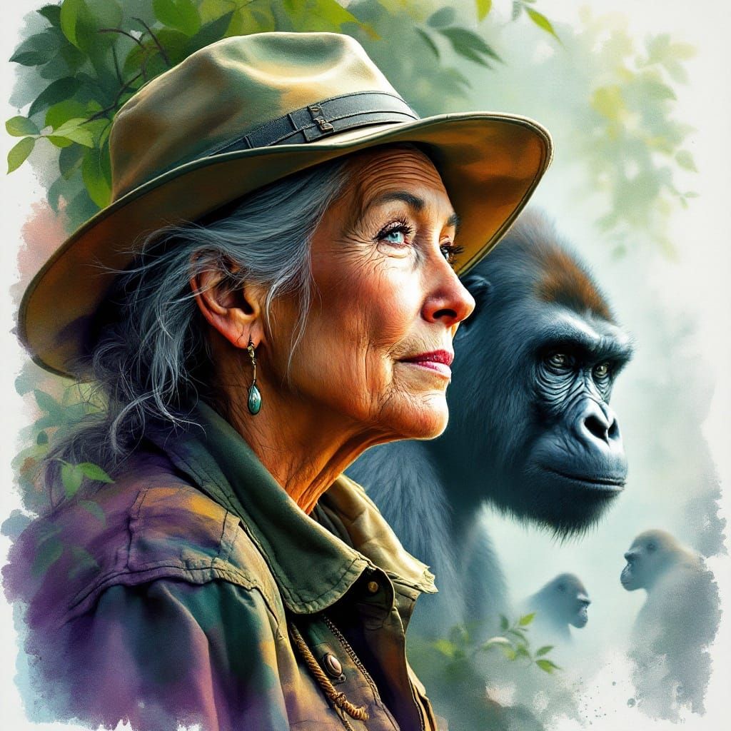 Celebrated Primatologist Jane Goodall in Earthy Splendor
