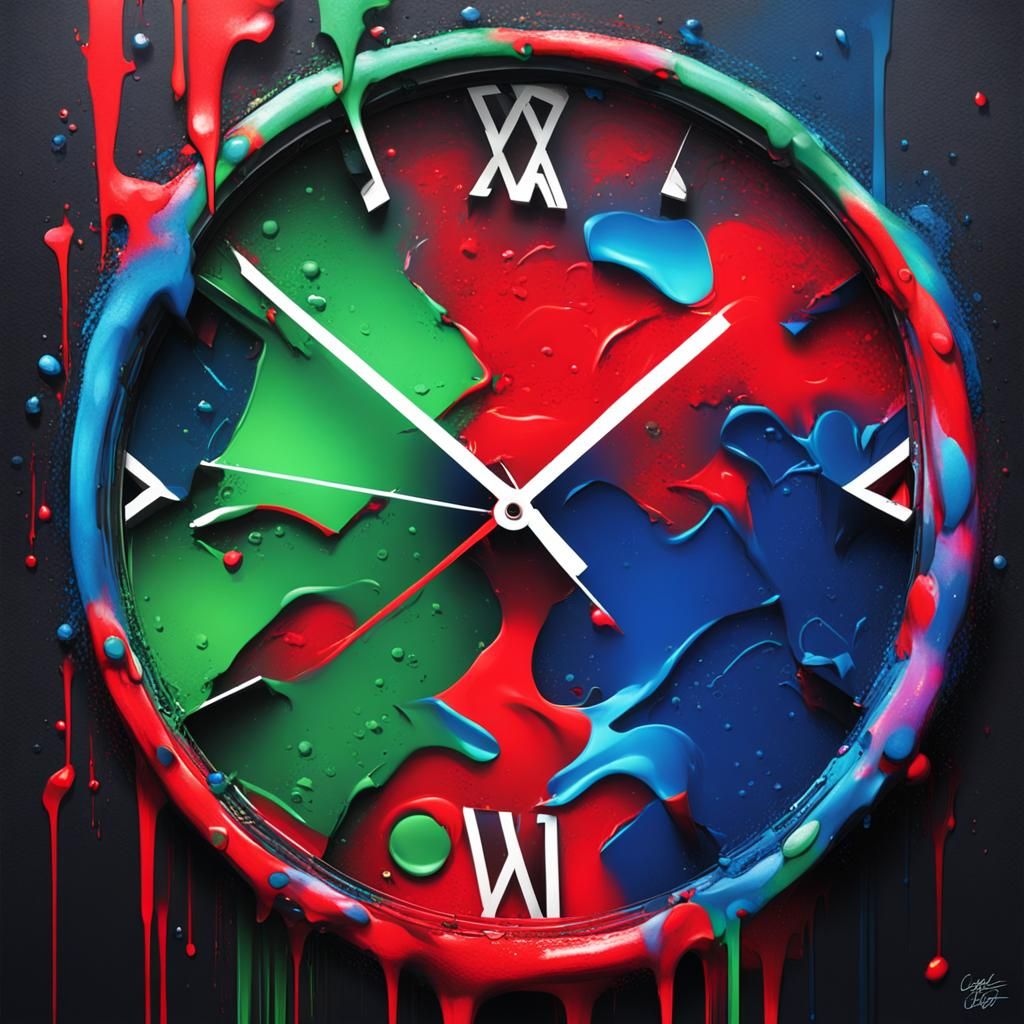 Time Passes Through Circle of Light: Graffiti Art