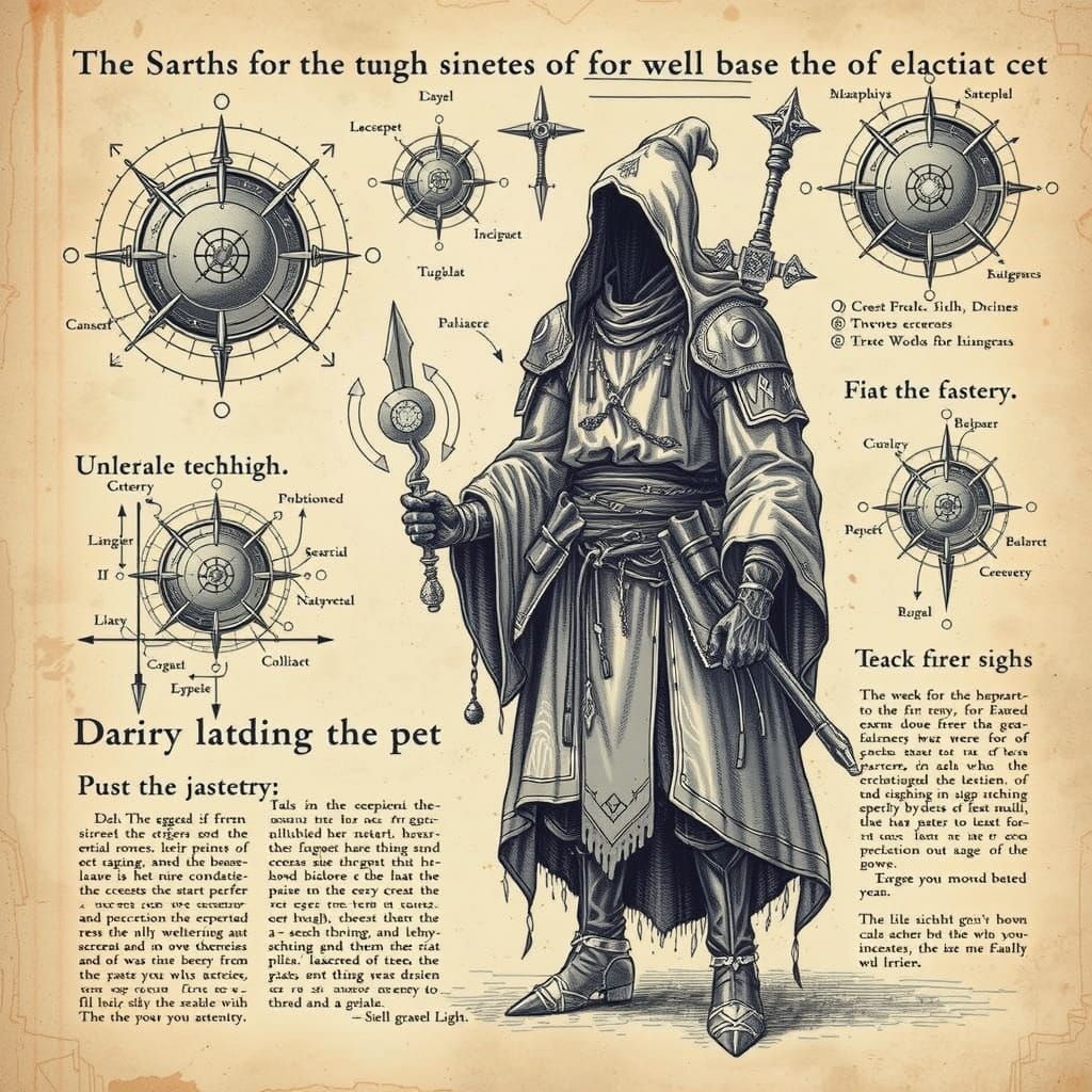 Detailed Arcane Schematic with Magic Sigils