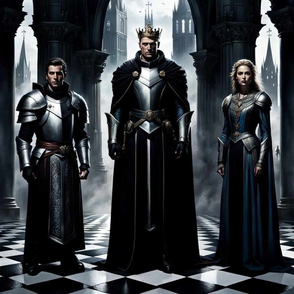 Chess Kingdom: Heroic Pieces in Dramatic Light