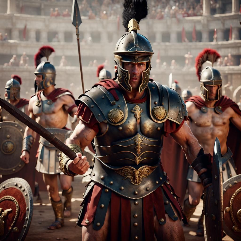 Pretorians clear the arena of the rebels