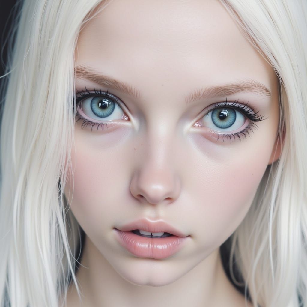 Ultra Cute Blue-Eyed Character Portrait