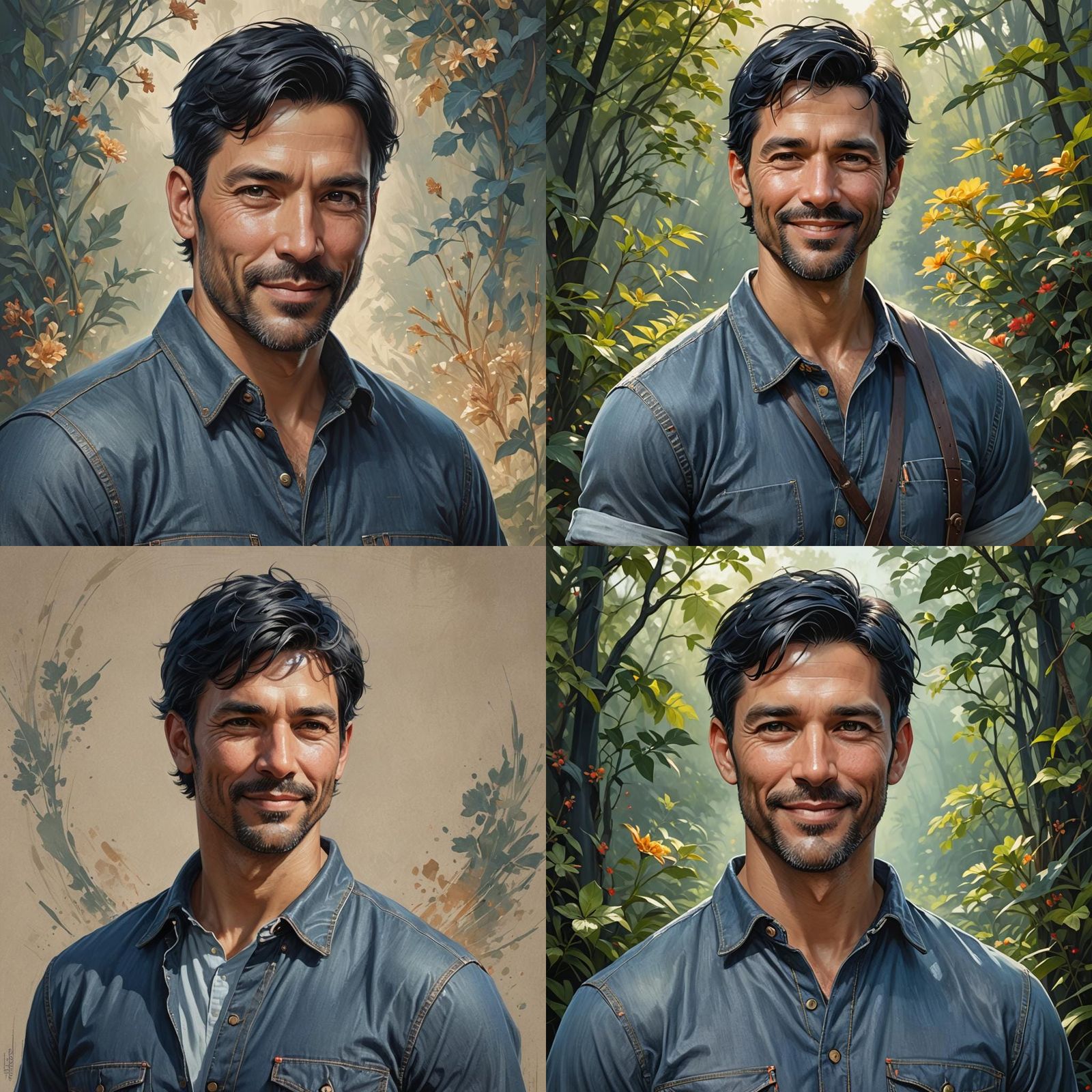 Handsome Man Portrait with Dynamic Lighting