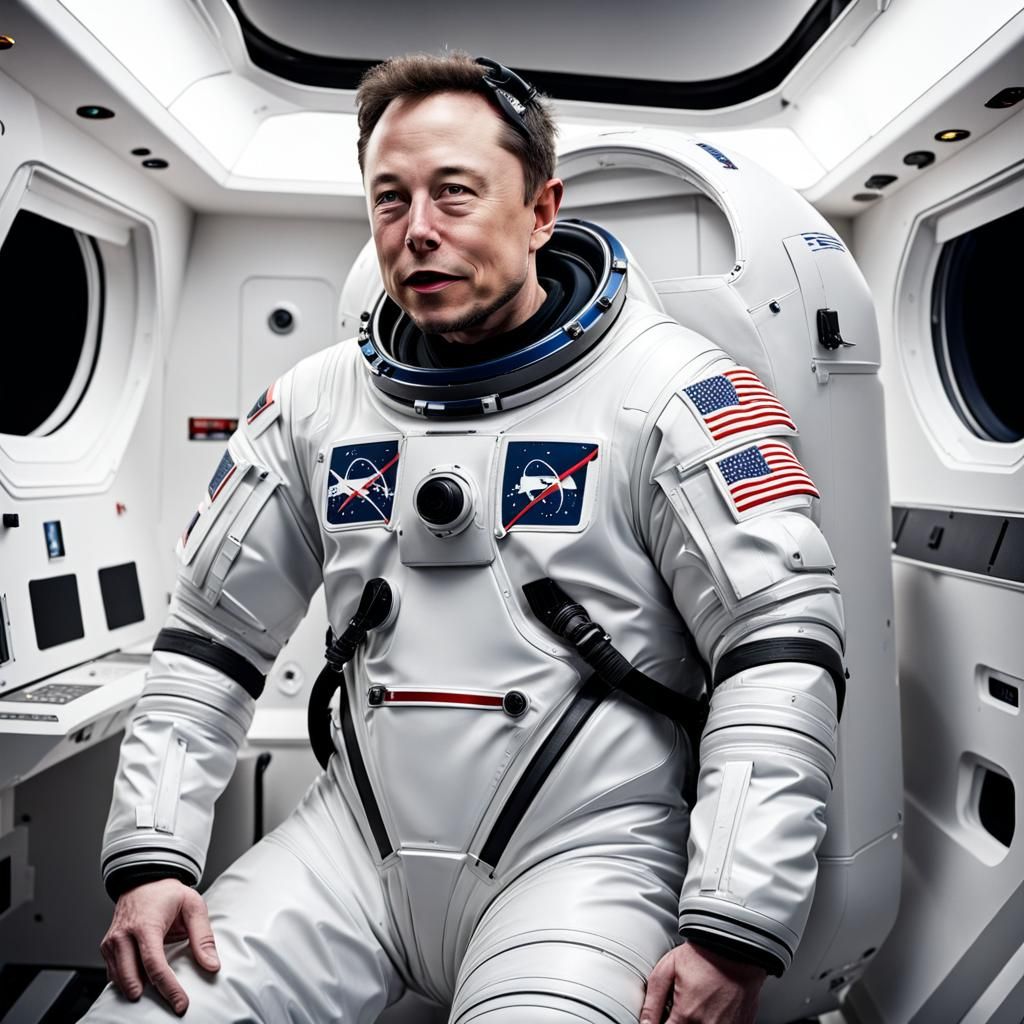 Elon Musk in Astronaut Suit