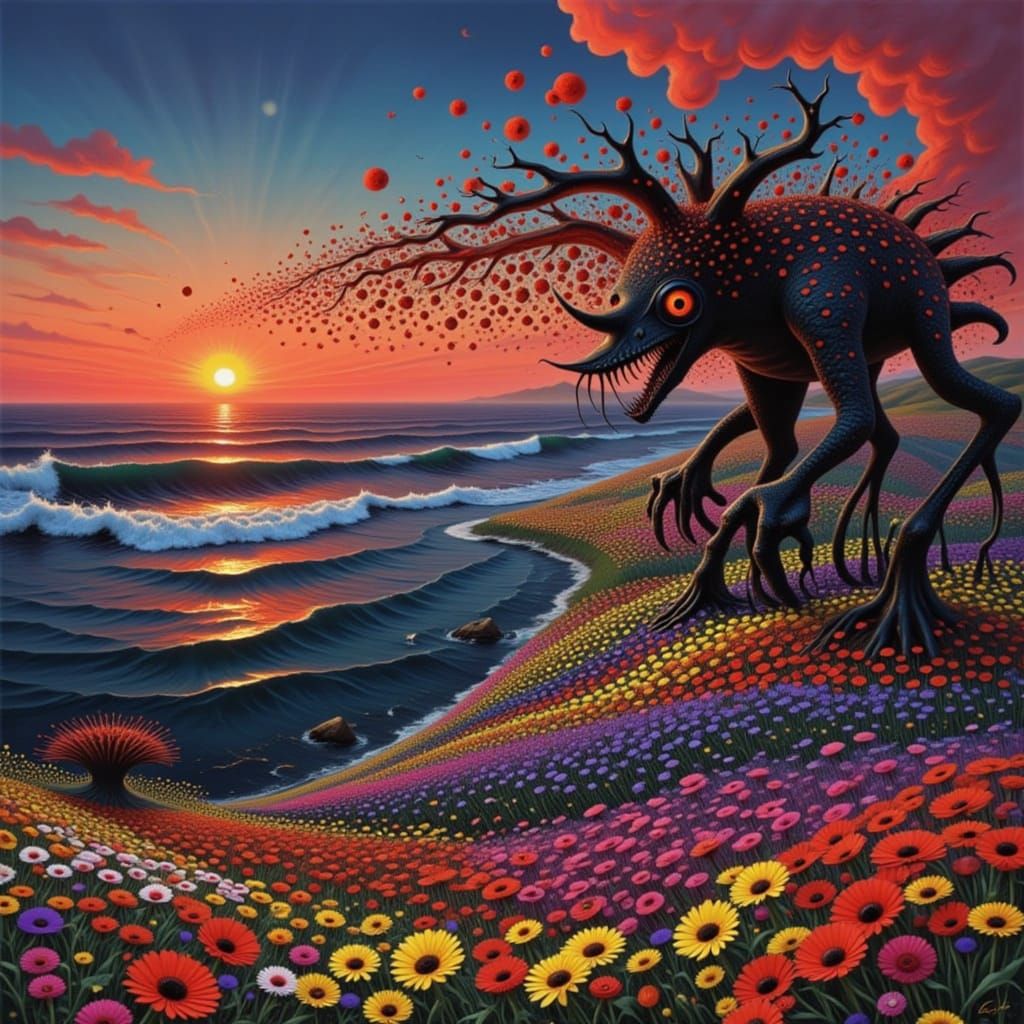 Evil Eagle Lady with Screaming Dots