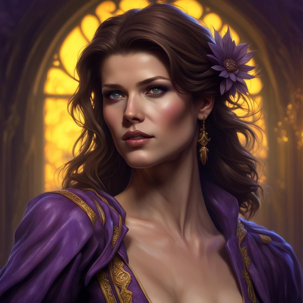 Attractive Woman, Dark Fantasy Concept Art in 8K