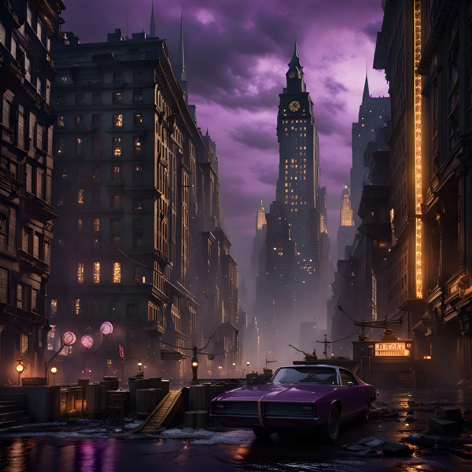 Gotham City: Epic Dark Fantasy Concept Art