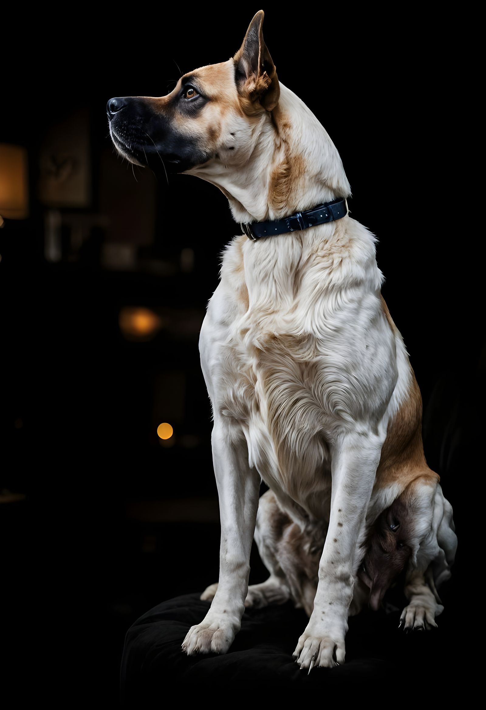 Dog Observes Master: Professional Photography