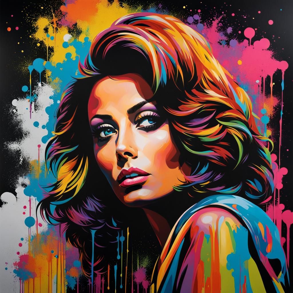 Sophia Loren Graffiti Art in the City