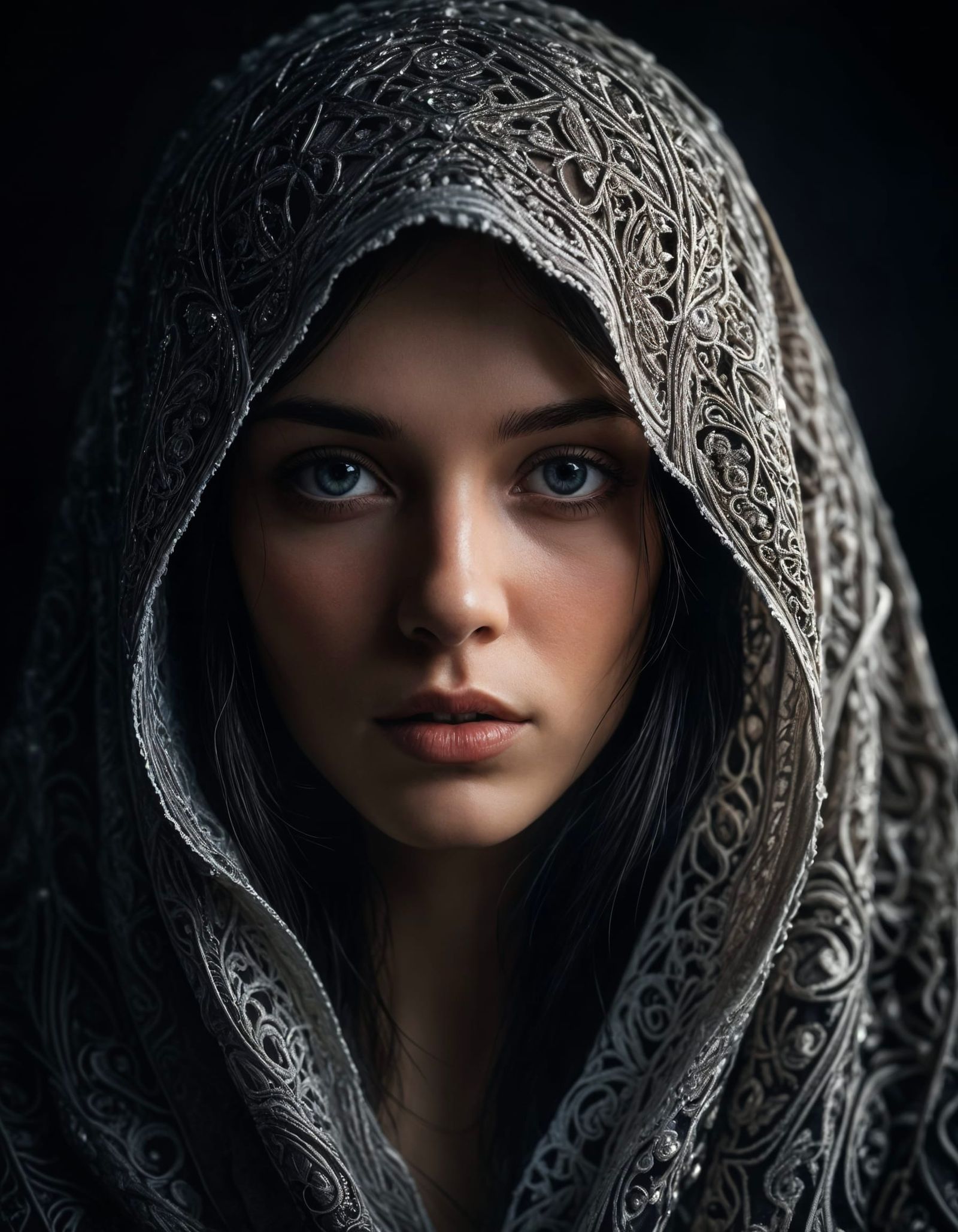 Soft and Curvy Figure in Intricate Textile Art