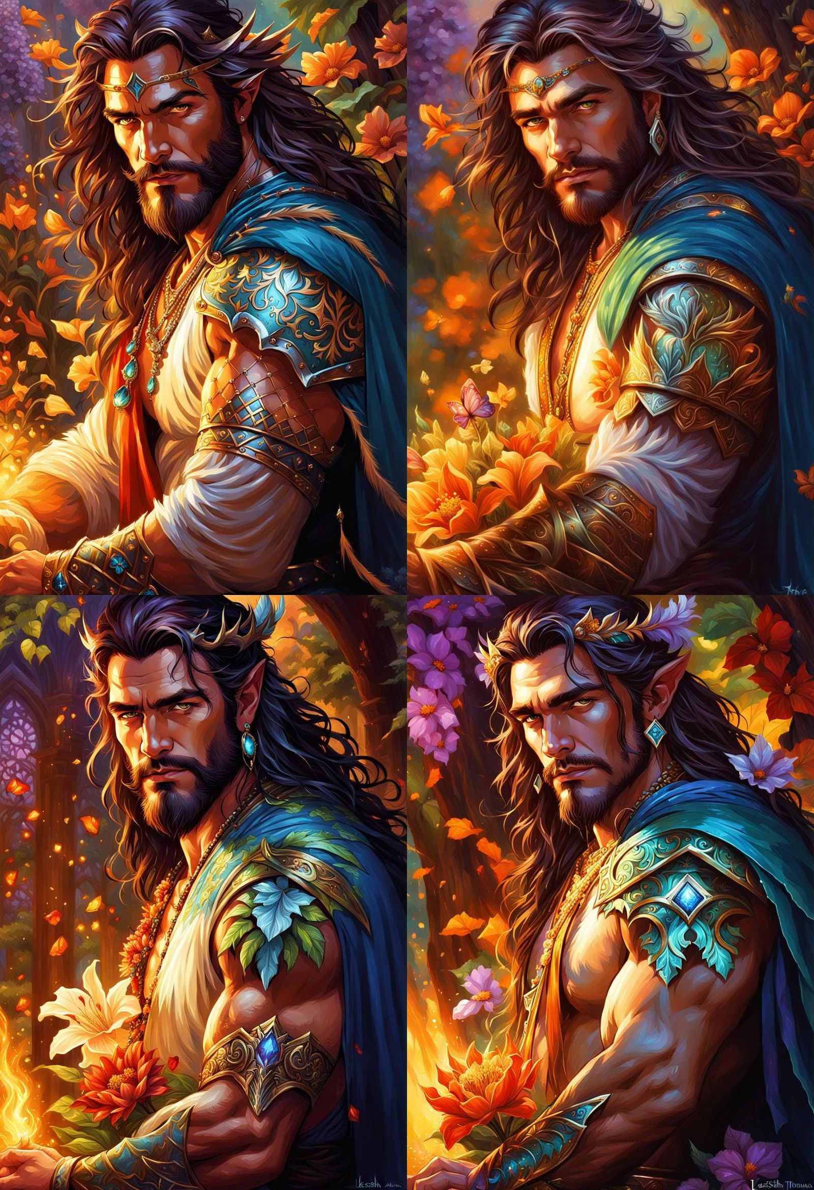 Fairy King Portrait in Comic Book Art Style