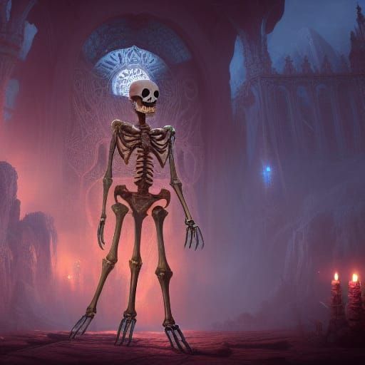 Spiritually Enlightened Skeleton