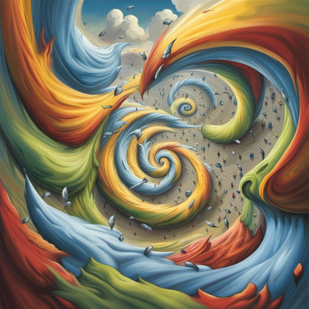 Surreal Time Swirl Inspired by Dr. Seuss