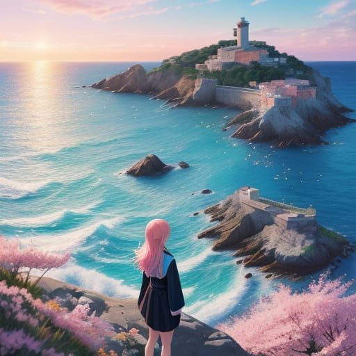 Anime Goddess of the Ligurian Riviera