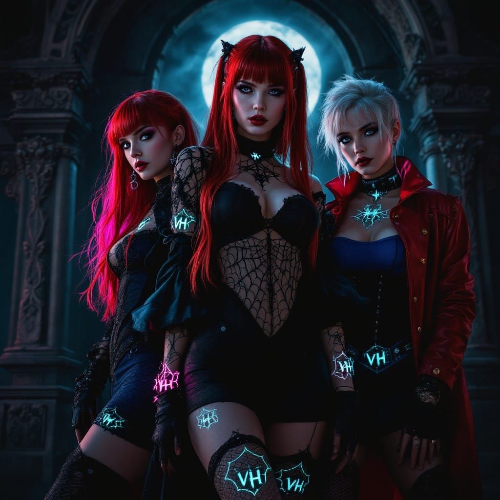 Goth Vampire Hunters in Dark Castle