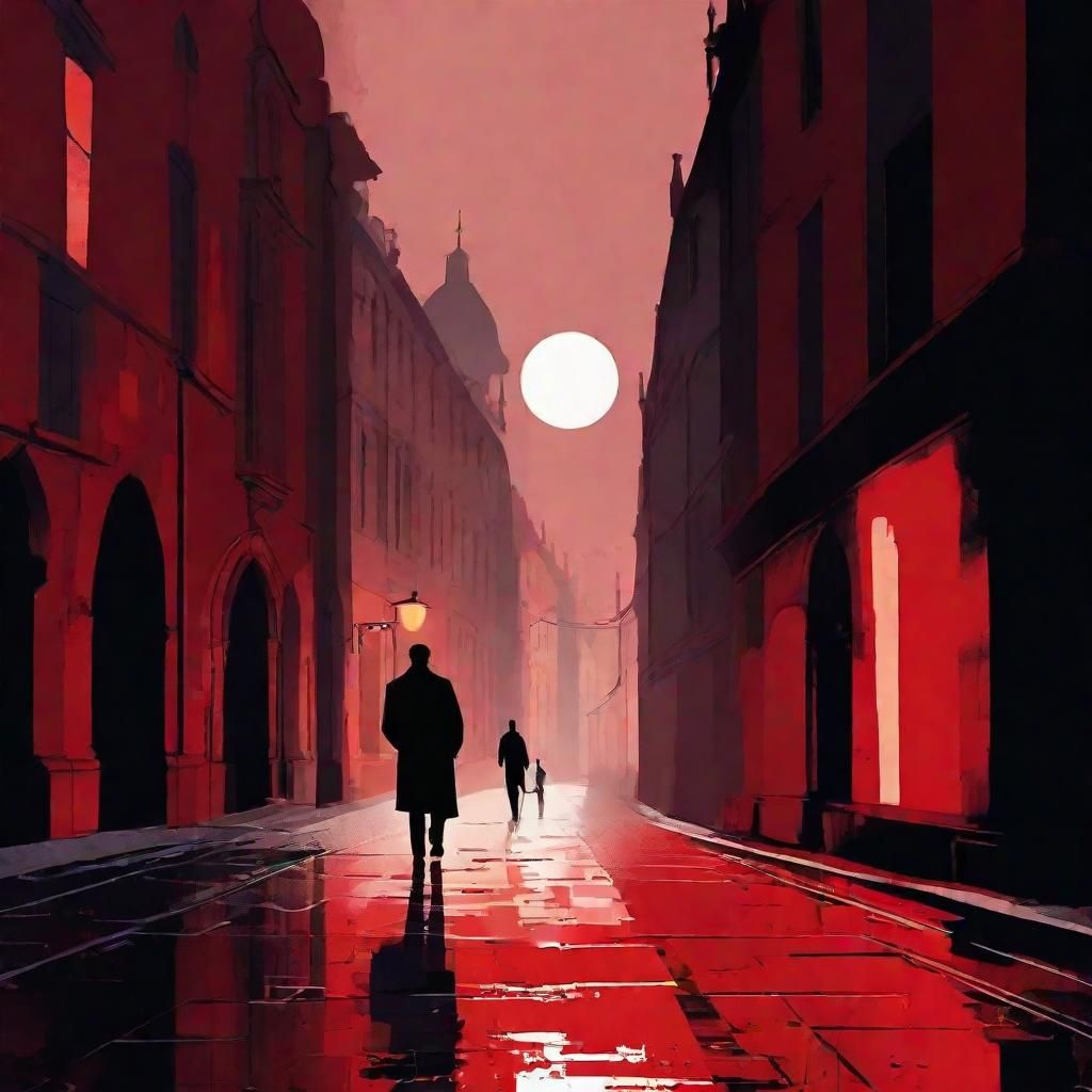 Mysterious Man in Prague: Constructivist Style Poster