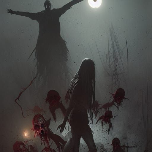 Sinister Zombie Apocalypse Scene