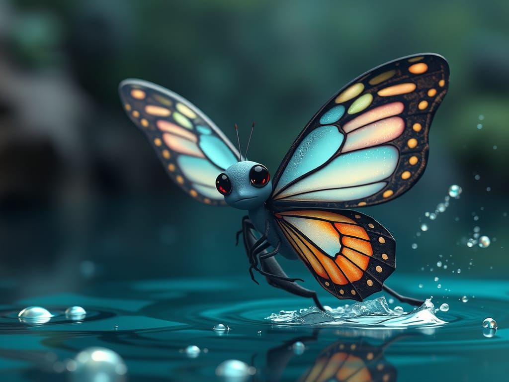 Confused Butterfly's Underwater Flight in Dreamscape